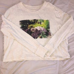 Aerie Cropped Graphic Long-Sleeve